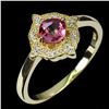 Image 2 : CUSHION CUT HIGH CLARITY PINK TOPAZ RING IN 14K WHITE PLATED GOLD OVER 925 STERLING SILVER -SIZE 9 -