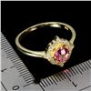 Image 3 : CUSHION CUT HIGH CLARITY PINK TOPAZ RING IN 14K WHITE PLATED GOLD OVER 925 STERLING SILVER -SIZE 9 -