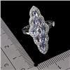 Image 3 : TANZANITE RING IN 14K WHITE PLATED GOLD OVER 925 STERLING SILVER - SIZE 7 - APPRAISED REPLACEMENT VA