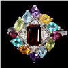 Image 1 : BIG MOZAMBIQUE GARNET, AMETHYST, CITRINE, PARAIBA BLUE TOPAZ, PERIDOT, SKY BLUE TOPAZ AND RHODOLITE 
