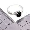 Image 3 : BLACK OPAL RING IN 14K WHITE PLATED GOLD OVER 925 STERLING SILVER - SIZE 7 - APPRAISED REPLACEMENT V