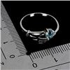 Image 3 : HAND SHEPD RING WITH ROUND CUT SKY BLUE TOPAZ IN 14K WHITE PLATED GOLD OVER 925 STERLING SILVER - SI