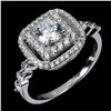 Image 2 : CUBIC ZIRCONIA RIND IN 14K WHITE PLATED GOLD OVER 925 STERLING SILVER - SIZE 8.5 -APPRAISED REPLACEM