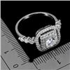 Image 3 : CUBIC ZIRCONIA RIND IN 14K WHITE PLATED GOLD OVER 925 STERLING SILVER - SIZE 8.5 -APPRAISED REPLACEM