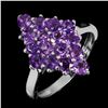 Image 2 : AMETHYST RING IN 14K WHITE PLATED GOLD OVER 925 STERLING SILVER - SIZE 7 -APPRAISED REPLACEMENT VALU