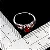 Image 3 : RUBY RING IN 14K WHITE PLATED GOLD OVER 925 STERLING SILVER - SIZE 6