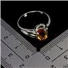 Image 3 : CITRINE RING IN 14K WHITE PLATED GOLD OVER 925 STERLING SILVER - SIZE 9 - APPRAISED REPLACEMENT VALU