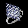 Image 2 : TANZANITE RING IN 14K WHITE PLATED GOLD OVER 925 STERLING SILVER - SIZE 7 - APPRAISED REPLACEMENT VA