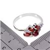 Image 3 : RUBY AND TANZANITE RING IN 14K WHITE PLATED GOLD OVER 925 STERLING SILVER - SIZE 8 - APPRAISED REPLA
