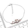 Image 3 : RUBY BRACELET IN 14K WHITE PLATED GOLD OVER 925 STERLING SILVER â€“ 6.5 INCHES - A