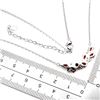 Image 3 : RUBY NECKLACE IN 14K WHITE PLATED GOLD OVER 925 STERLING SILVER - 17.5 INCHES LONG - APPRAISED REPLA