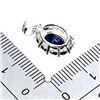Image 3 : OVAL CUT BLUE SAPPHIRE PENDANT IN 14K WHITE PLATED GOLD OVER 925 STERLING SILVER - APPRAISED REPLACE