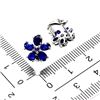 Image 3 : BLUE SAPPHIRE AND TANZANITE EARRINGS IN 14K WHITE PLATED GOLD OVER 925 STERLING SILVER - APPRAISED R