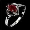Image 2 : RUBY AND RHODOLITE GARNET RING IN 14K WHITE PLATED GOLD OVER 925 STERLING SILVER - SIZE 8 - APPRAISE