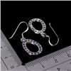 Image 3 : AMETHYST EARRINGS IN 14K WHITE PLATED GOLD OVER 925 STERLING SILVER - APPRAISED REPLACEMENT VALUE