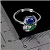 Image 3 : KYANITE RING IN 14K WHITE PLATED GOLD OVER 925 STERLING SILVER - SIZE 8 - APPRAISED REPLACEMENT VALU