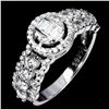Image 2 : CUBIC ZIRCONIA RING IN 14K WHITE PLATED GOLD OVER 925 STERLING SILVER - SIZE 7 - APPRAISED REPLACEME