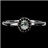 Image 1 : OVAL CUT AQUAMARINE AND BLACK SPINEL RING IN 14K WHITE PLATED GOLD OVER 925 STERLING SILVER â[x=#836