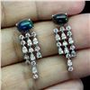 Image 2 : BLACK OPAL EARRINGS IN 14K WHITE PLATED GOLD OVER 925 STERLING SILVER â€“ APPRAISE