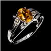 Image 2 : DARK YELLOW SAPPHIRE RING IN 14K YELLOW PLATED GOLD OVER 925 STERLING SILVER â€“ S