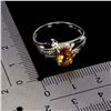 Image 3 : DARK YELLOW SAPPHIRE RING IN 14K YELLOW PLATED GOLD OVER 925 STERLING SILVER â€“ S