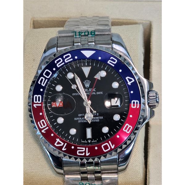 BRAND NEW FULLY AUTOMATIC ROLEX GMT MASTER II â€œPEPSIâ€ 41 MM REF# 12671
