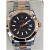 Image 1 : FULLY AUTOMATIC ROLEX DATE-JUST HIGH END REPLICA BLACK DIAL, EVEROSE GOLDEN BEZEL, WHITE INDEXES. ST