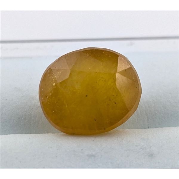 5.97 ct Authenticated Yellow Sapphire gemstone ($8,150 Appraisal)