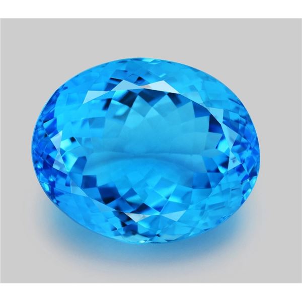 84.31 ct Authenticated Royal Blue Topaz gemstone ($23,607 Appraisal)