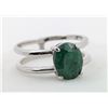 Image 2 : 3.1 ct Authenticated Silver Emerald gemstone RIng ($3,651 Appraisal)