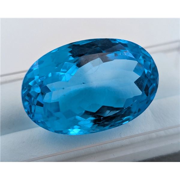76.17 ct Certified Royal Blue Topaz gemstone ($21,328 Appraisal)
