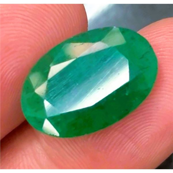 6.06 ct Certified Brazilian Emerald gemstone ($6,150 Appraisal)