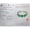 Image 3 : 29.6 ct Certified Silver Emerald gemstone Bracelet ($41,168 Appraisal)