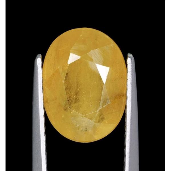 3.8 ct Certified Yellow Sapphire gemstone ($4,560 Appraisal)