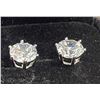 Image 2 : New 925S 3.0ct Each Simulated Diamond (CZ) Stud Earrings - Mounted in 925 Sterling Silver with White