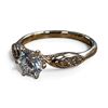 Image 1 : New 18k Gold Plated 0.8 Simulated Diamond (CZ) Chanel Ring - Size 7 w/Case