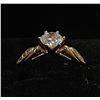 Image 4 : New 18k Gold Plated 0.8 Simulated Diamond (CZ) Chanel Ring - Size 7 w/Case