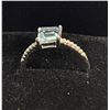 Image 2 : New 925S 1.0ct Princess Cut Natural Swiss Blue Topaz Chanel Ring - Resizable - Mounted in 925 Sterli