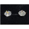 Image 2 : New 14K Gold Plated 2.0 CT Each Simulated Diamond (CZ) Stud Earrings w/Case