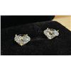 Image 3 : New 14K Gold Plated 2.0 CT Each Simulated Diamond (CZ) Stud Earrings w/Case