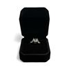 Image 1 : New 925S 3.0ct Simulated Diamond (CZ) Trinity Ring, with Heart Sidestones - Size 7.0 Mounted in 925 