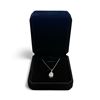 Image 1 : New 925S 2.0ct Pear Cut Simulated Diamond (CZ) Solitaire Necklace - Adjustable 16" to 18" Long Mount