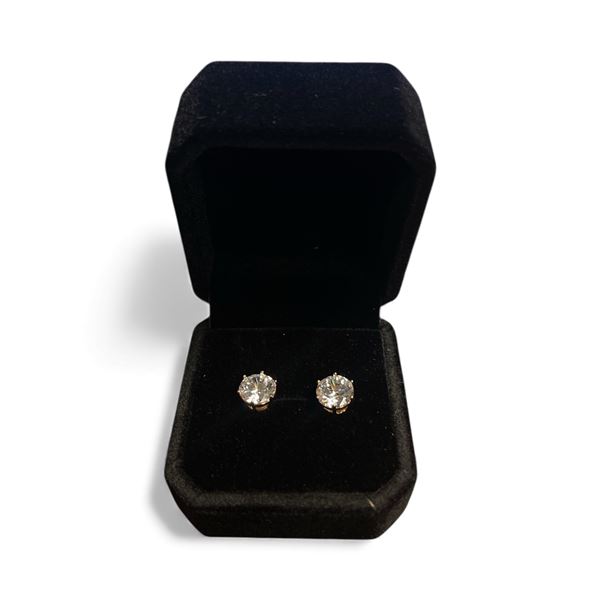 New Platinum Plated 0.7tc Simulated Diamond (CZ) Cluster Necklace - Adjustable Chain 16"-18" Long w/