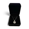 Image 1 : New 925S 5.0ct Simulated Diamond (CZ) Halo Necklace - Adjustable 16" to 18" Long Mounted in 925 Ster