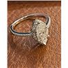 Image 2 : 1.00 CT GRA CERTIFIED MARQUISE CUT MOISSANITE STONE VVS D COLOR SET IN CENTER WITH 40 ROUND BRILLIAN