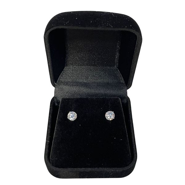 Platinum Earrings With 1.16 Carat TW VS-SI Clarity And F-G Color Diamonds That Are Lab Grown Retail 