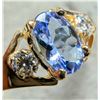 Image 2 : $1800, 10K(1.2g), TANZANITE (0.35ct), LAB DIA (0.06ct)RING, size 6.5, appraised value $1800, ring re