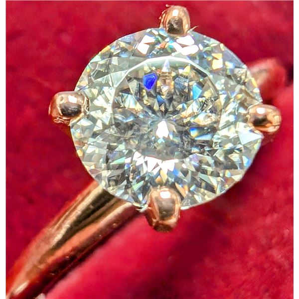 $1900, 10K(2.38g), MOISSANITE (1.1ct) RING, appraised value $1900