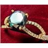 Image 2 : $2940, 10K(2.02g), BLACK DIAMOND+MOISSANITE (2.2ct) RING, appraised value $2940