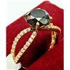 Image 3 : $2940, 10K(2.02g), BLACK DIAMOND+MOISSANITE (2.2ct) RING, appraised value $2940